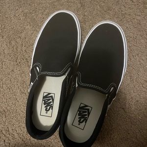 COPY - Slip on black and white vans size 8 worn once